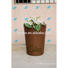 high quality PE larger outdoor garden rattan vase